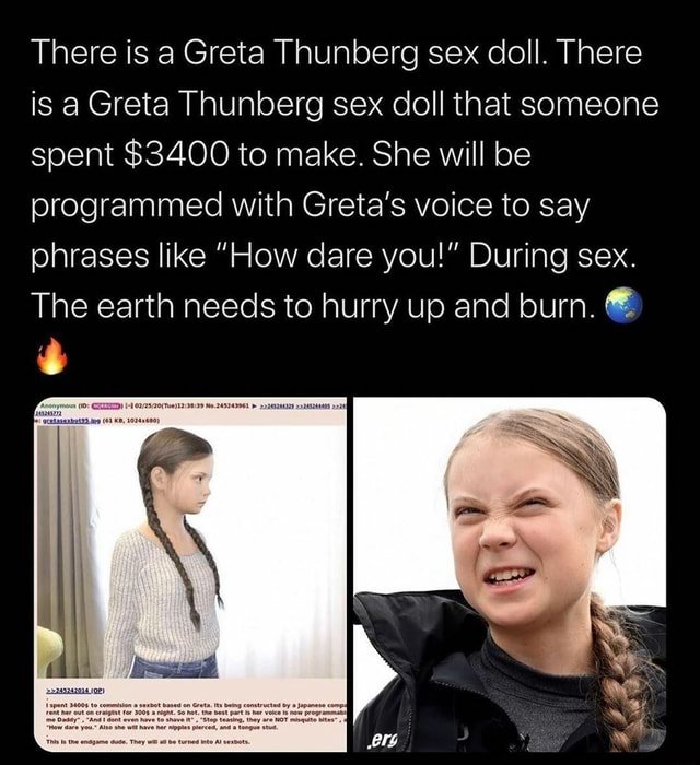 There Is A Greta Thunberg Sex Doll That Someone Spent 3400 To Make